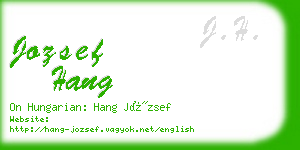 jozsef hang business card